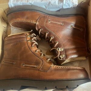 Sperry Men's Tan Leather Lace-Up Boots